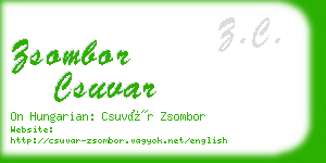 zsombor csuvar business card